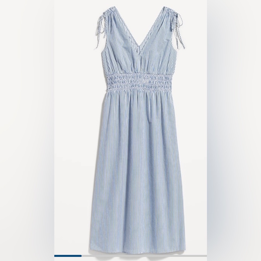 White and blue striped maxi dress. Never worn!